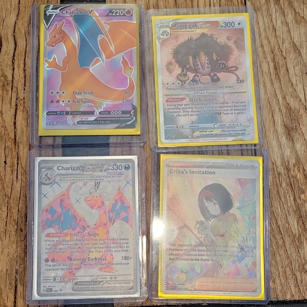 Pokemon Card Collection with Yellow Borders